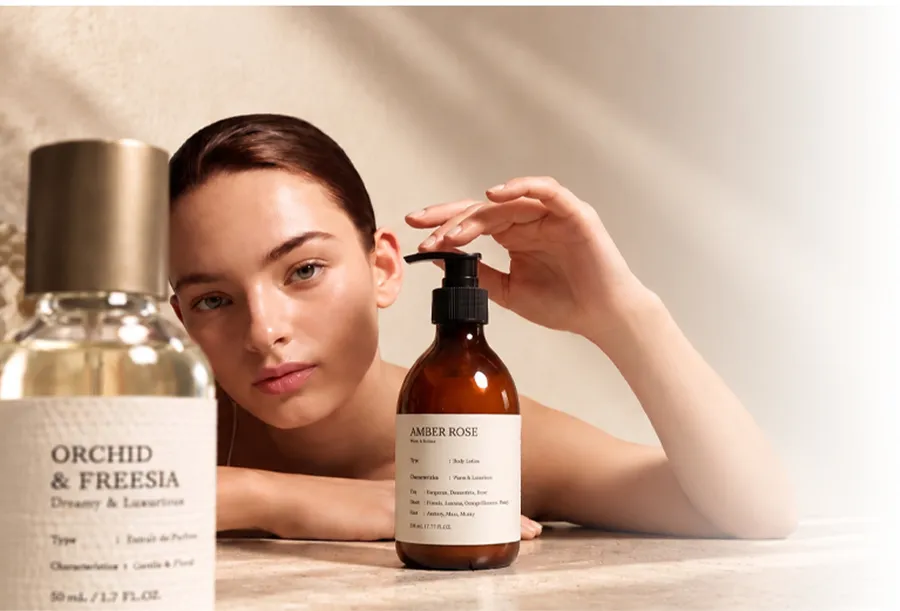 Parfum dan lotion LO'RUVA: Orchid & Freesia, Amber Rose