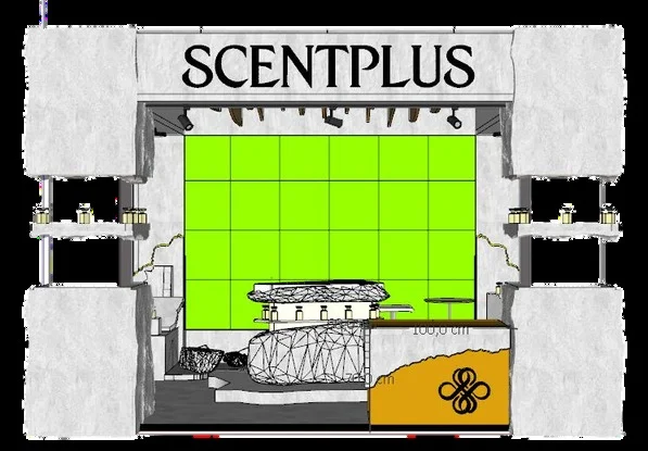 Scentplus Booth — design visual